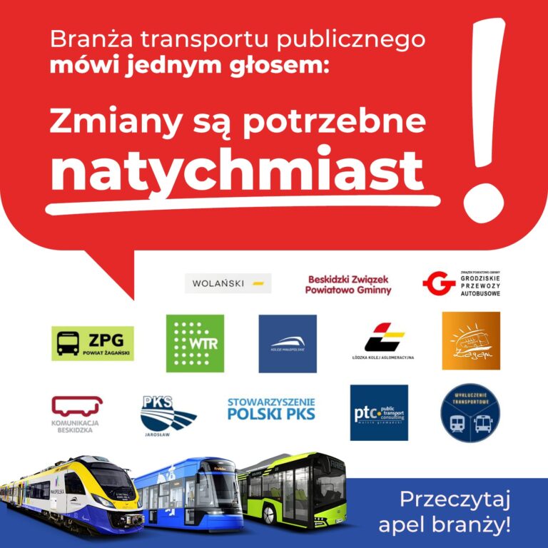 Apel branży pozamiejskiego transportu publicznego do Ministra Insfrastruktury